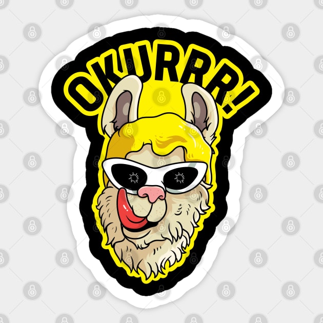 OKURRR Cardi-B Llama Sticker by santelmoclothing